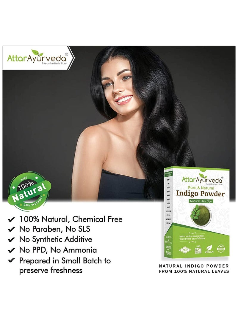 Attar Ayurveda Indigo Powder for black Hair (200 grams) - Image 3