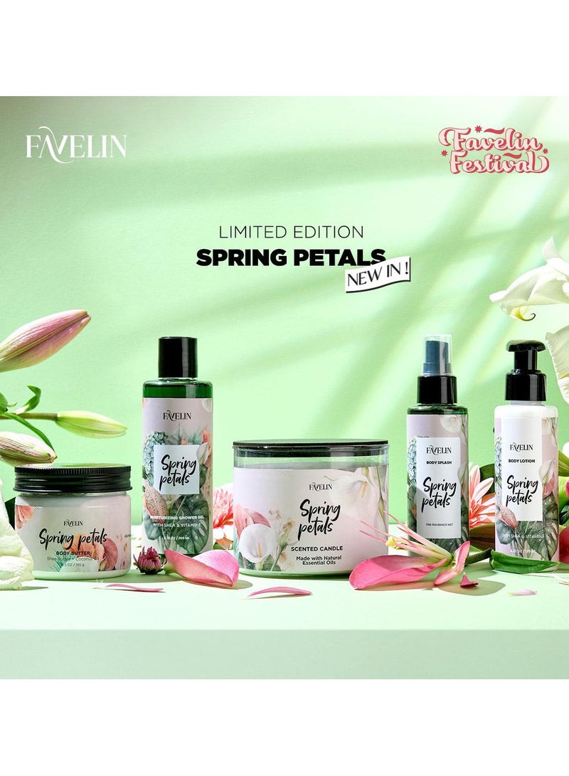 ڤاڨلين جل استحمام سبرينج بيتالز اللطيف للتنظيف والترطيب برائحة الزهور و ورق التفاح 200 مل - Image 5