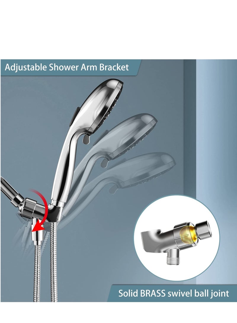 Zikra Shower Head High Pressure 8 Modes Shower Head with Handheld Built in Power Wash to Clean Tub Tile  Pets 4 7 Detachable Showerhead with 71 Inches Extra Long Hose - Image 2
