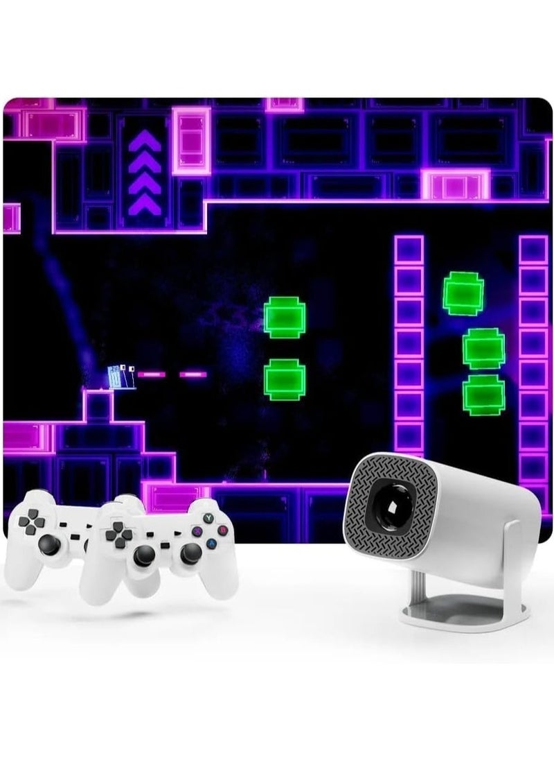 TIGER - Smart Video Game Projector with Game Console – 1080P, 150 ANSI Brightness, Wireless Controller, WiFi 6, BT 5.0, Home Theater Projector for Gaming, Streaming, and Movie Nights - Image 1