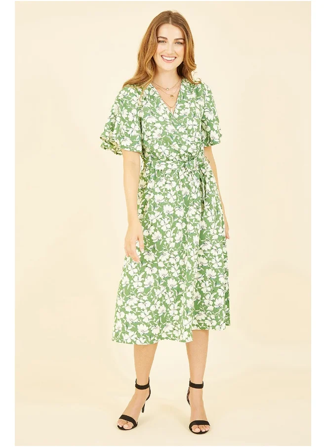 Yumi Floral Print Midi Dress