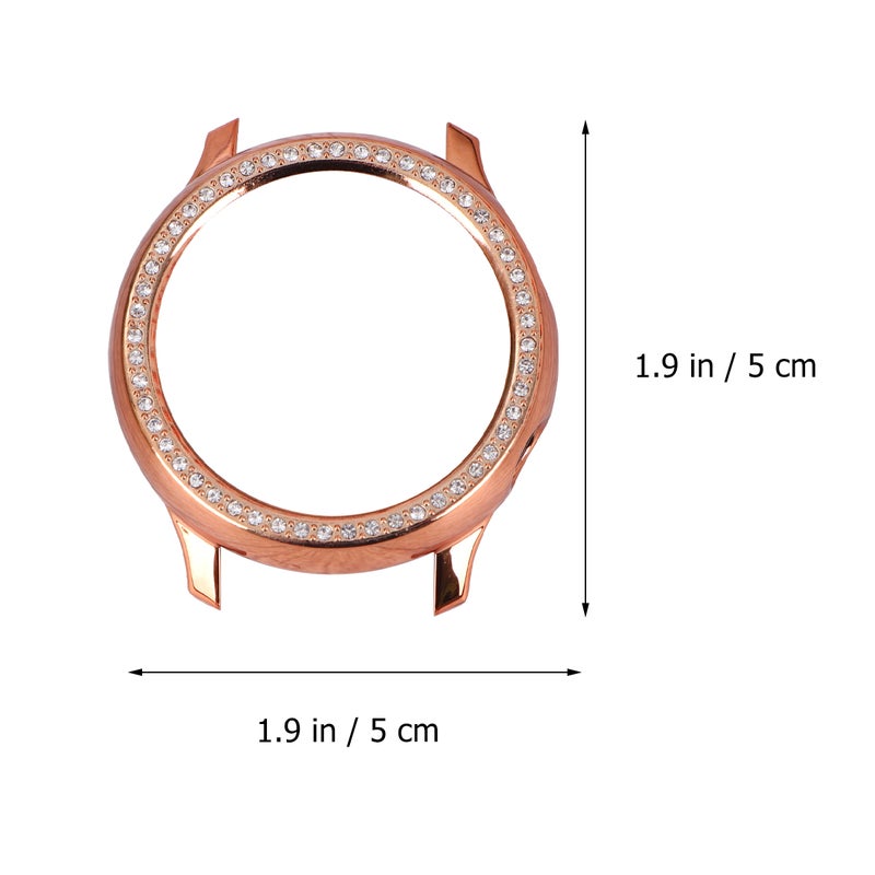 1Pc Diamond-studded Watch Protective Case Practical Watch Cover Compatible for Samsung Watch Active Protection Rose Gold - Image 2