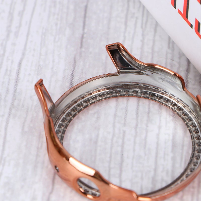1Pc Diamond-studded Watch Protective Case Practical Watch Cover Compatible for Samsung Watch Active Protection Rose Gold - Image 4