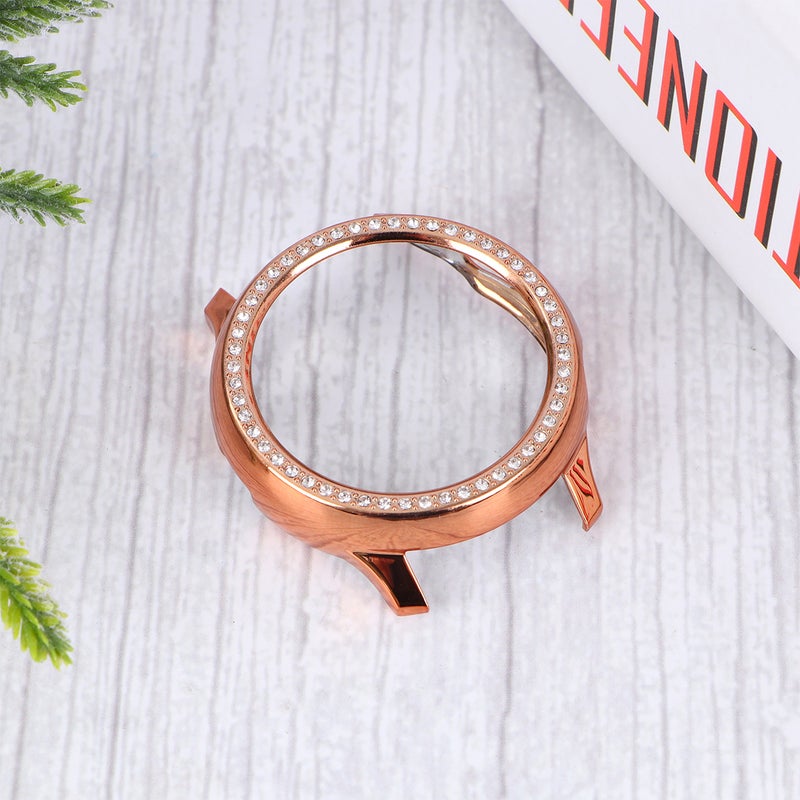 1Pc Diamond-studded Watch Protective Case Practical Watch Cover Compatible for Samsung Watch Active Protection Rose Gold - Image 5