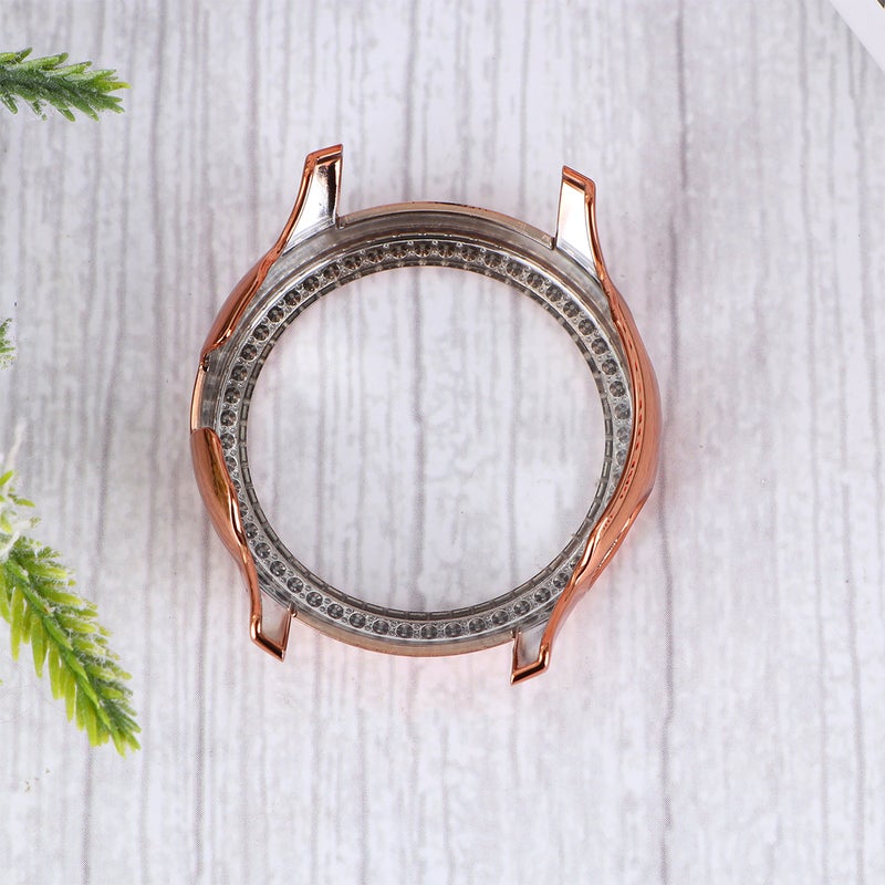 1Pc Diamond-studded Watch Protective Case Practical Watch Cover Compatible for Samsung Watch Active Protection Rose Gold - Image 3