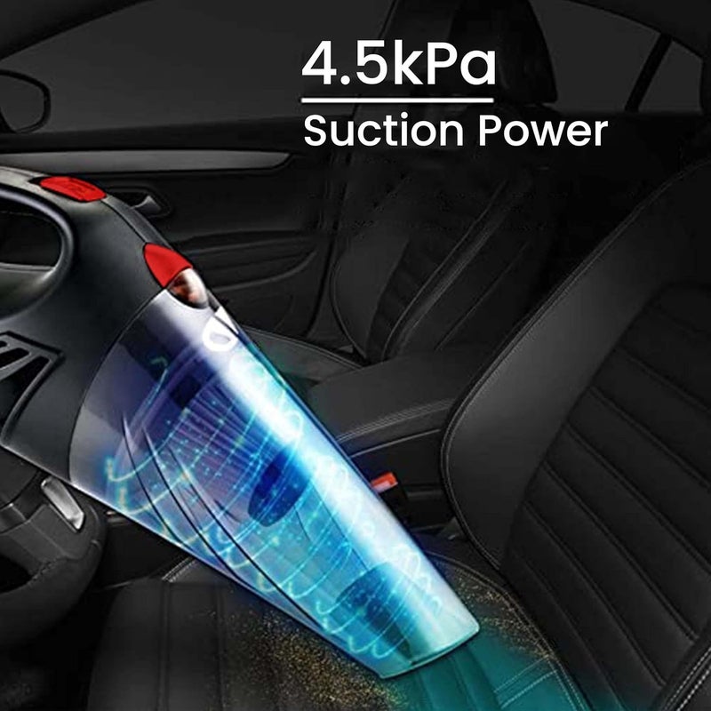 AGARO CV1077 Car Vacuum Cleaner, Portable, Handheld,12V DC /110W, 4.5KPA Power Socket, 14.7ft Long Cord, Stainless Steel Filter, Black - Image 5