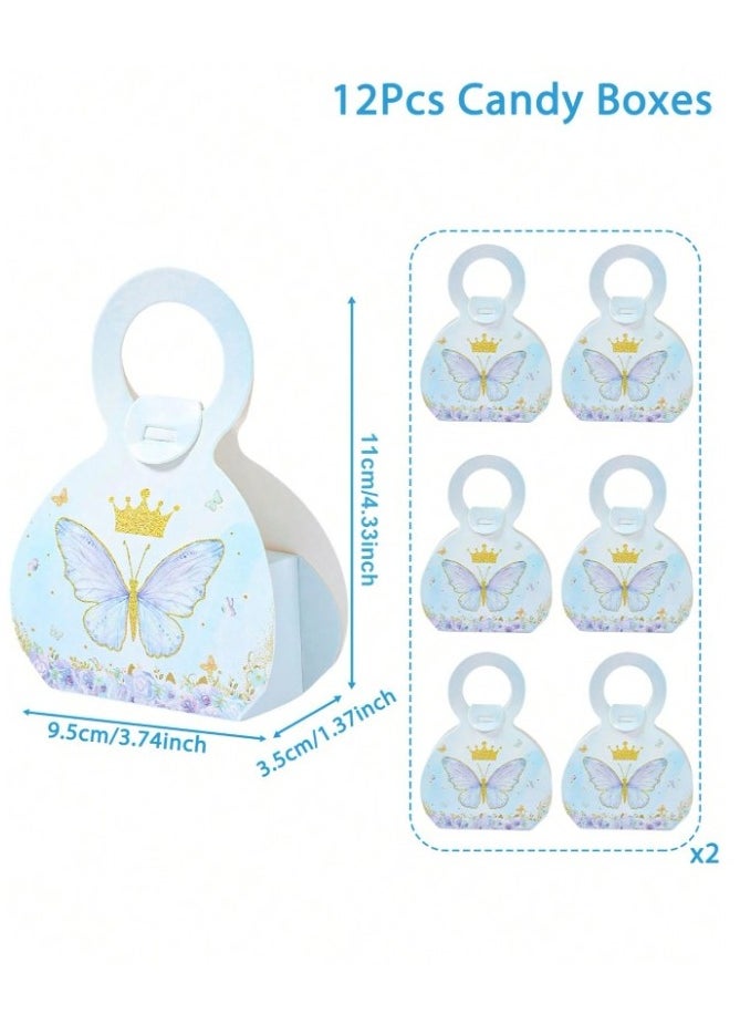 Generic 12 Pieces Of Butterfly Design Gift Boxes for birthday and baby shower favors  - Image 4