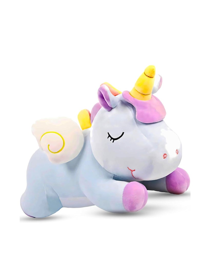 Raxoom 14in Giant Unicorn Plush Toy – Soft Hugging Pillow, Cute Kawaii Plushie for Kids & Adults, Fluffy Cuddly Cushion, Sleeping Pillow, Large Stuffed Animal, Gift for Girls, Boys, Nursery & Room Decor - Image 1