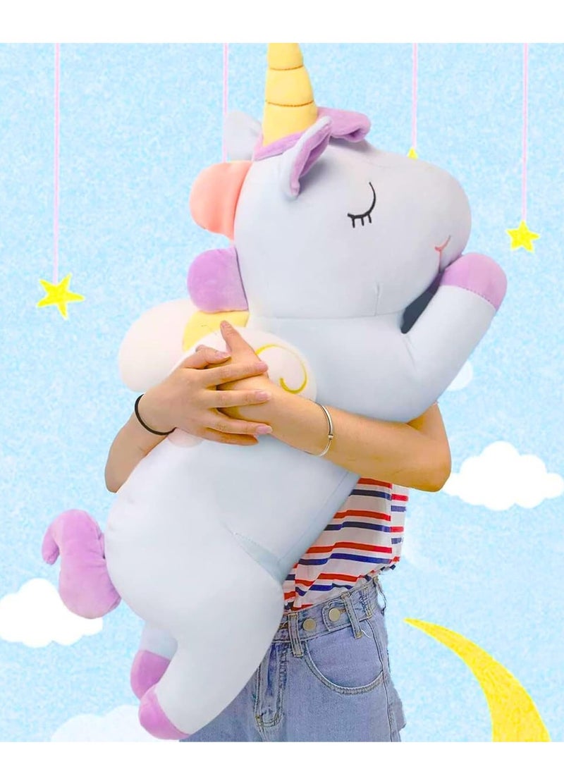 Raxoom 14in Giant Unicorn Plush Toy – Soft Hugging Pillow, Cute Kawaii Plushie for Kids & Adults, Fluffy Cuddly Cushion, Sleeping Pillow, Large Stuffed Animal, Gift for Girls, Boys, Nursery & Room Decor - Image 5