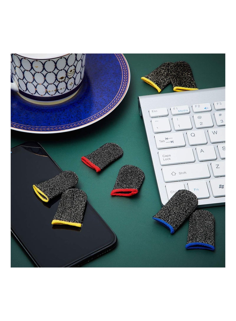 Captaintech 30 Pieces Gaming Finger Sleeves Set, Mobile Game Controllers Thumb Covers Anti-Sweat Silver Fiber Finger Protectors Breathable Touchscreen Phone Sleeves Finger Sleeves for Phone Games PUBG - Image 4