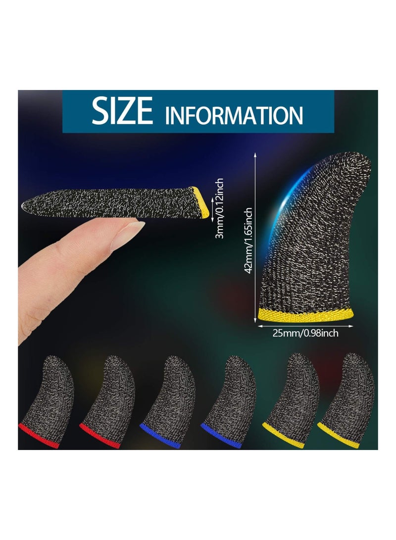 Captaintech 30 Pieces Gaming Finger Sleeves Set, Mobile Game Controllers Thumb Covers Anti-Sweat Silver Fiber Finger Protectors Breathable Touchscreen Phone Sleeves Finger Sleeves for Phone Games PUBG - Image 3