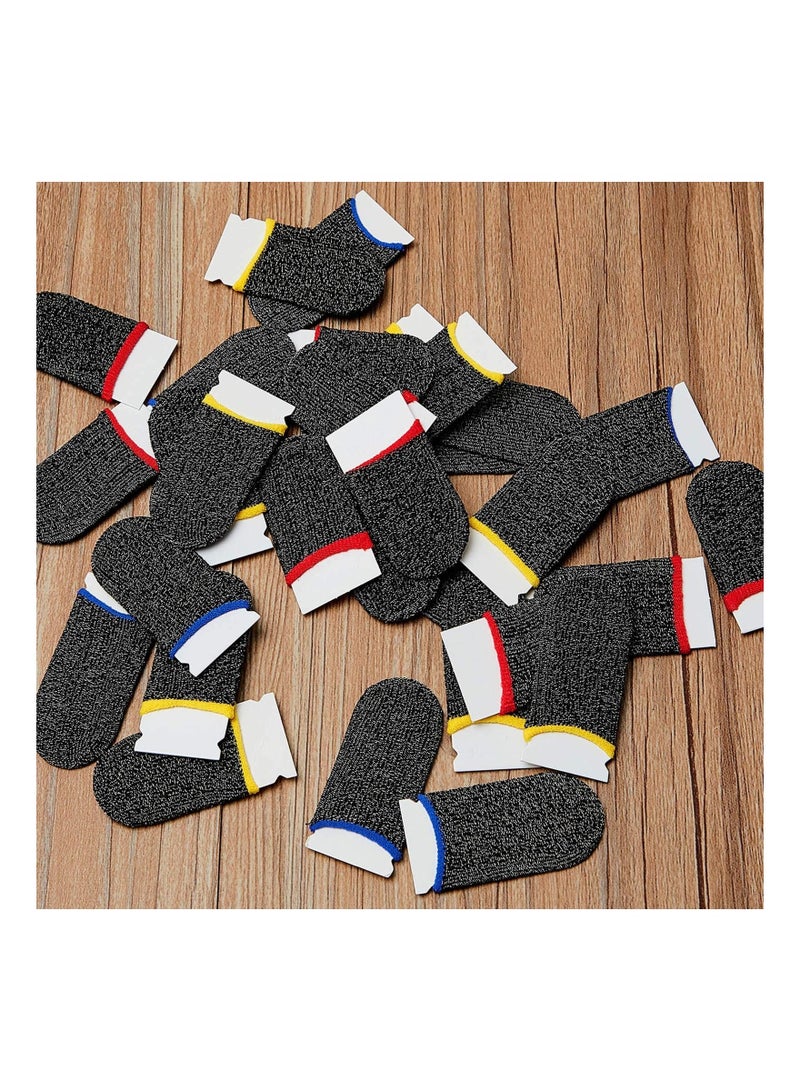 Captaintech 30 Pieces Gaming Finger Sleeves Set, Mobile Game Controllers Thumb Covers Anti-Sweat Silver Fiber Finger Protectors Breathable Touchscreen Phone Sleeves Finger Sleeves for Phone Games PUBG - Image 5