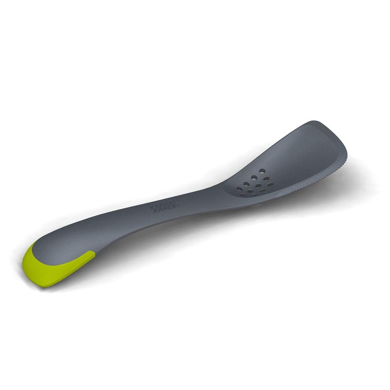 Joseph Joseph Unitool 5in1 Silicone Kitchen Utensil Slotted Spoon Turner Cutting Tool Solid Spoon and Spatula in one Grey