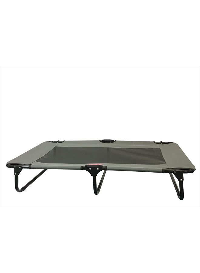 Coleman Elevated Folding Dog Cot, Large, 24" x 42", Gray - Image 1