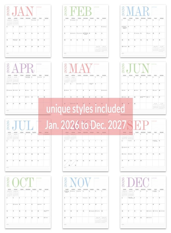 Zuozee Magnetic Calendar, Simple - Image 3