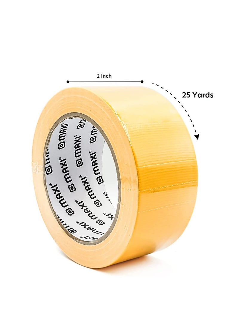 Maxi Cloth Tape Yellow 48MmX25Yards Waterproof Strong Adhesive - Image 2