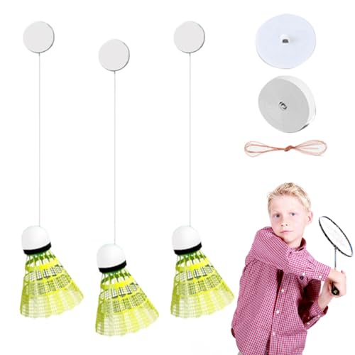 Proberos® Badminton Trainer Device Set, Bouncing Badminton Ball for Training Self Parent-Child Interactive Toys, Home Shuttlecocks Training Device Practice Swing for Children Adult - Image 1