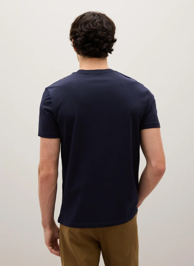 Ovs  OVS Blue Pure Cotton T-Shirt for Men | Best Price UAE