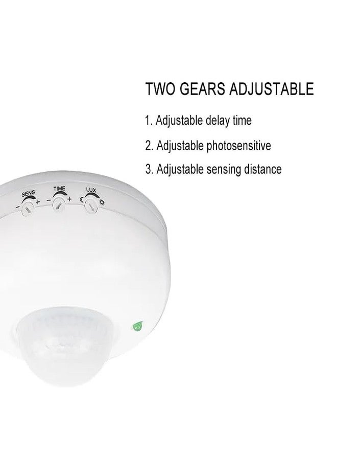 DHRUVPRO 2-Pic Pack 360 Degree Pir Motion Sensor With Light Sensor,Energy Saving Motion Detector Switch With (Ceiling Mounted) - Image 2