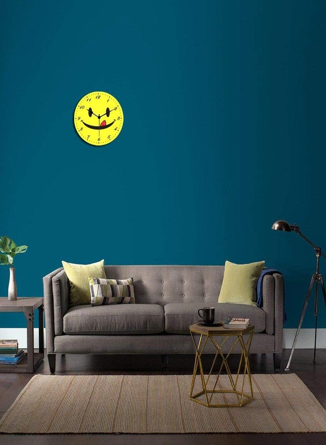 كارتك ساعة حائط رقمية بتصميم وجه مبتسم من كارتيك، مقاس 11×11 بوصة، مزينة بطبعة وجه مبتسم، مناسبة للمنزل/غرفة المعيشة/غرفة النوم/المطبخ والمكتب - Image 2