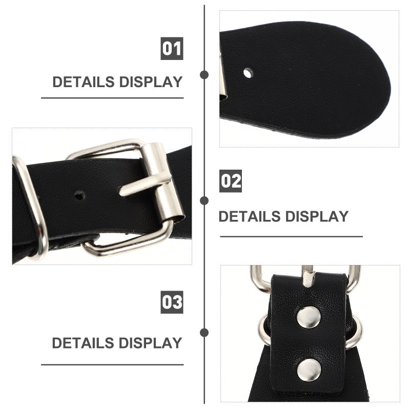5 Pairs PU Leather Toggle Buckles Dress Belt Buttons Clasp Coat Fastener Buckles - Image 2