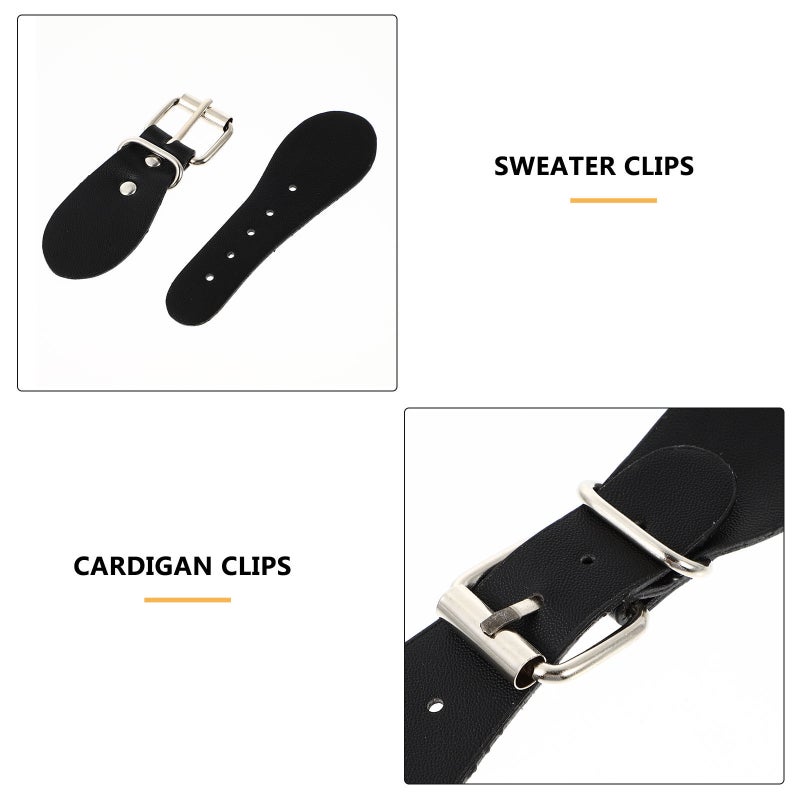 5 Pairs PU Leather Toggle Buckles Dress Belt Buttons Clasp Coat Fastener Buckles - Image 3
