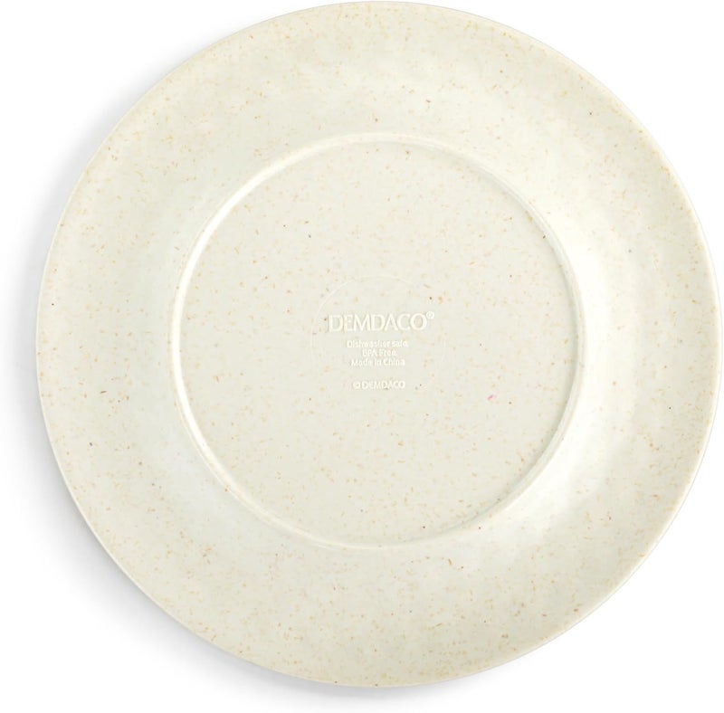 DEMDACO TieDye Design  65 Inch Indigo BlueWhite Melamine Appetizer Snack Plates Set of 4 - Image 4