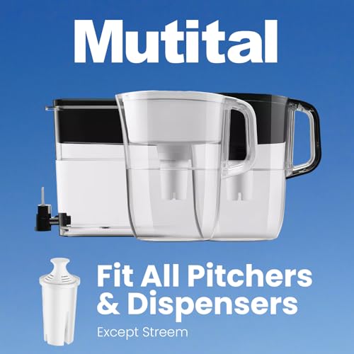 Mutital 6 Pack Water Filters Compatible with Brita Pitchers, BPA-Free, US Standard, Fits Water Pitchers and Dispensers, Reduces Copper, Cadmium and Mercury Impurities, 50 Gallons - Image 3