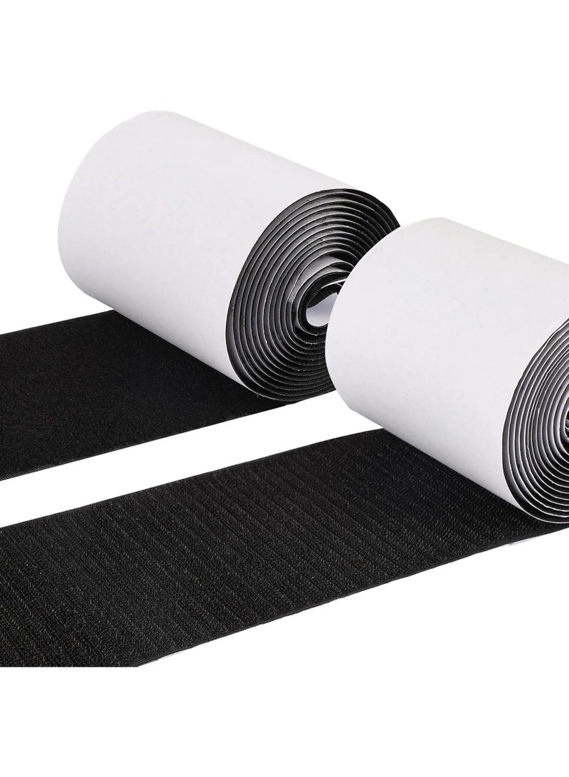 COCOBOO 4 Inch x 9 Feet Hook and Loop Tape for Couch Cushions, Strips with Adhesive, Nylon Self Adhesive Heavy Duty Strips for Home Office School Car and Crafting Organization - Image 1