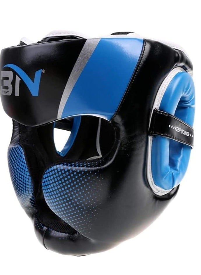 VENUM Boxing Head Guard – Complete Head & Face Protection During Combat Exercises & Matches – Comfortable & Safe Design(blue) - Image 3
