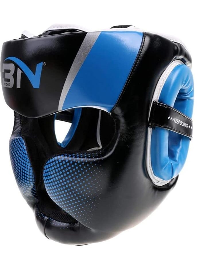 VENUM Boxing Head Guard – Complete Head & Face Protection During Combat Exercises & Matches – Comfortable & Safe Design(blue) - Image 1