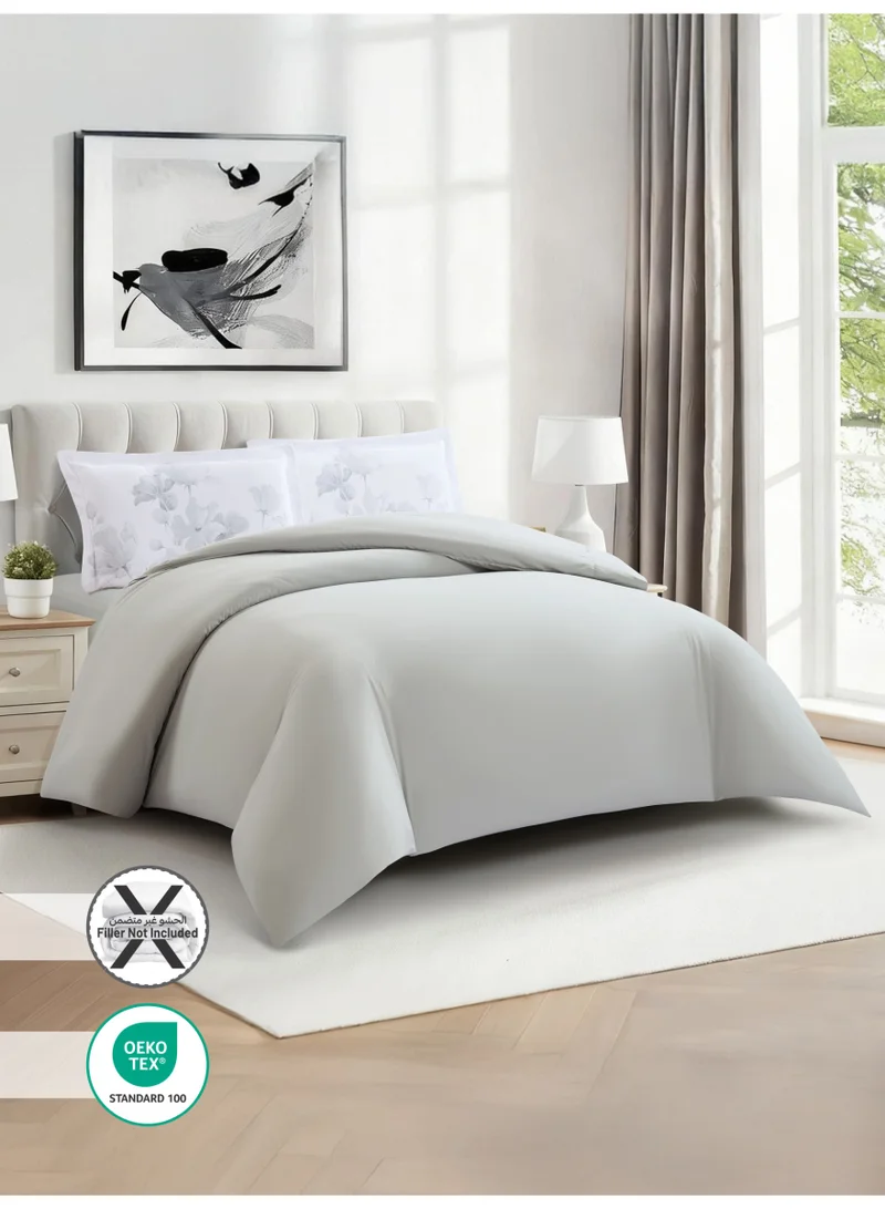 Donetella QUEEN (150x200 cm) Solid Duvet Cover Set, Fits 150 × 200 cm Bed, Queen Size 4-Piece Set, With Digitally Printed Pillow Shams, Brushed Microfiber Without Duvet Filler.  | Best Price UAE