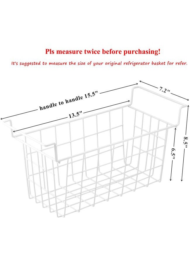 Homics Chest Freezer Baskets 15.5 Inch, Chest Freezer Organizer Bins Metal Wire Storage Baskets with Hanging Handles for Deep Freezer, Set of 2 - Image 2