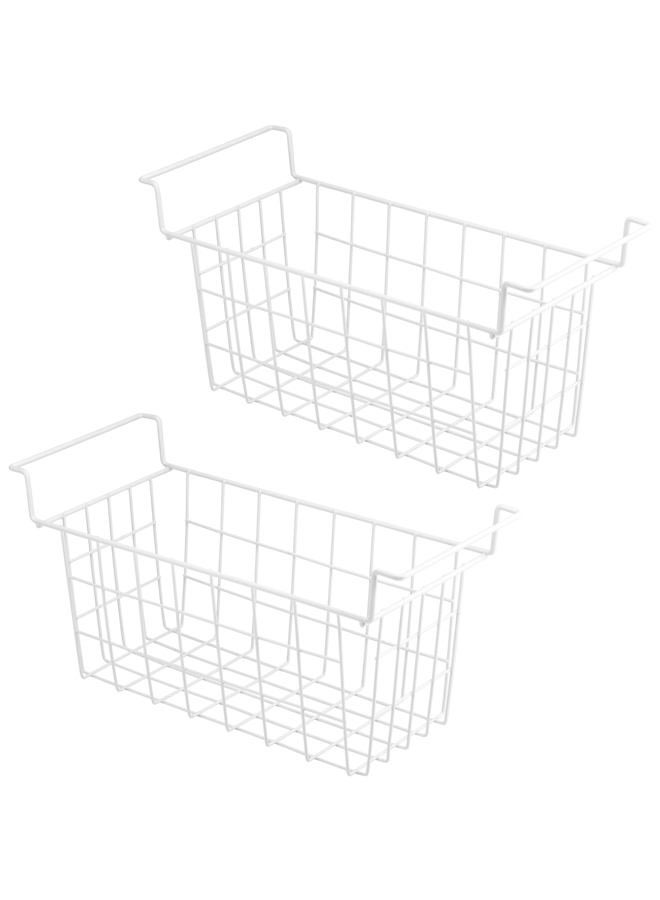 Homics Chest Freezer Baskets 15.5 Inch, Chest Freezer Organizer Bins Metal Wire Storage Baskets with Hanging Handles for Deep Freezer, Set of 2 - Image 1