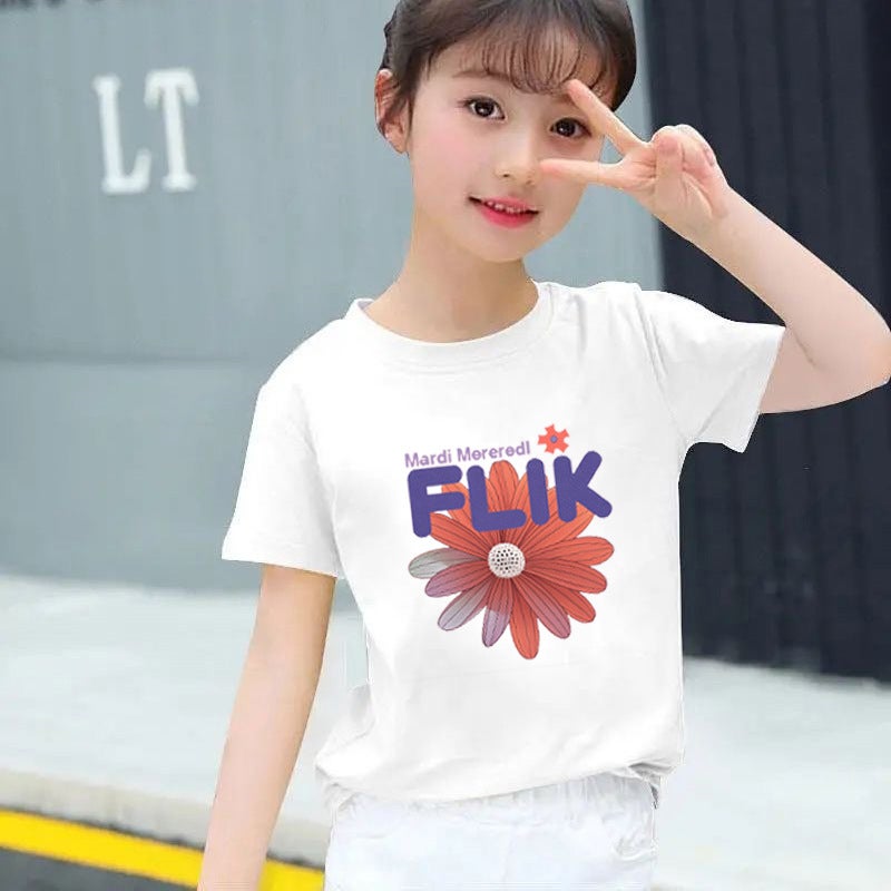 Children's Short-Sleeved Cotton T-Shirt Boys and Girls Tops Breathable Round Neck Printed Summer Half-Sleeved Suitable for Small and Medium-Sized Kidsren - Image 3