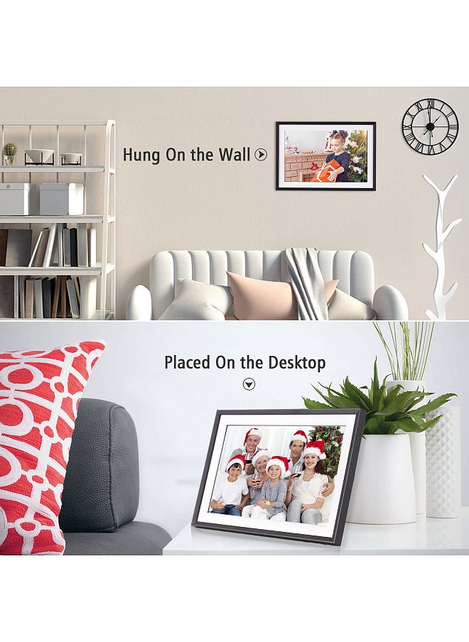 ANDOER - 15.6-Inch WiFi Digital Photo Frame Cloud Digital Picture Frame 1920*1080 TFT Screen Touch Control 16GB Storage Auto Rotation Share Photos via APP with Backside Stand Perfect Gift for Festival - Image 1