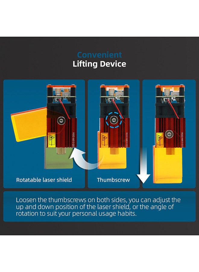 LU2-2 Upgrade Laser Module Fixed Focus High-precision Suitable for Laser Master 2 S2/Laser Master 2 Pro S2 Laser Engraver 24V