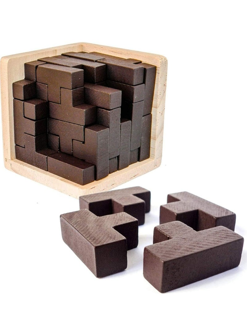 CMGTYYD. لعبة ألغاز ألعاب الدماغ الخشبية ثلاثية الأبعاد لعبة عبقرية لبناء المهارات العبقرية على شكل قطع تعليمية للأطفال والكبار - Image 1