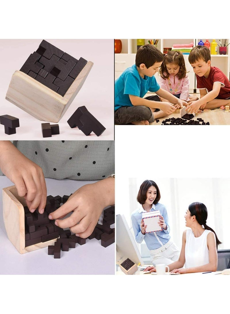 CMGTYYD. لعبة ألغاز ألعاب الدماغ الخشبية ثلاثية الأبعاد لعبة عبقرية لبناء المهارات العبقرية على شكل قطع تعليمية للأطفال والكبار - Image 3