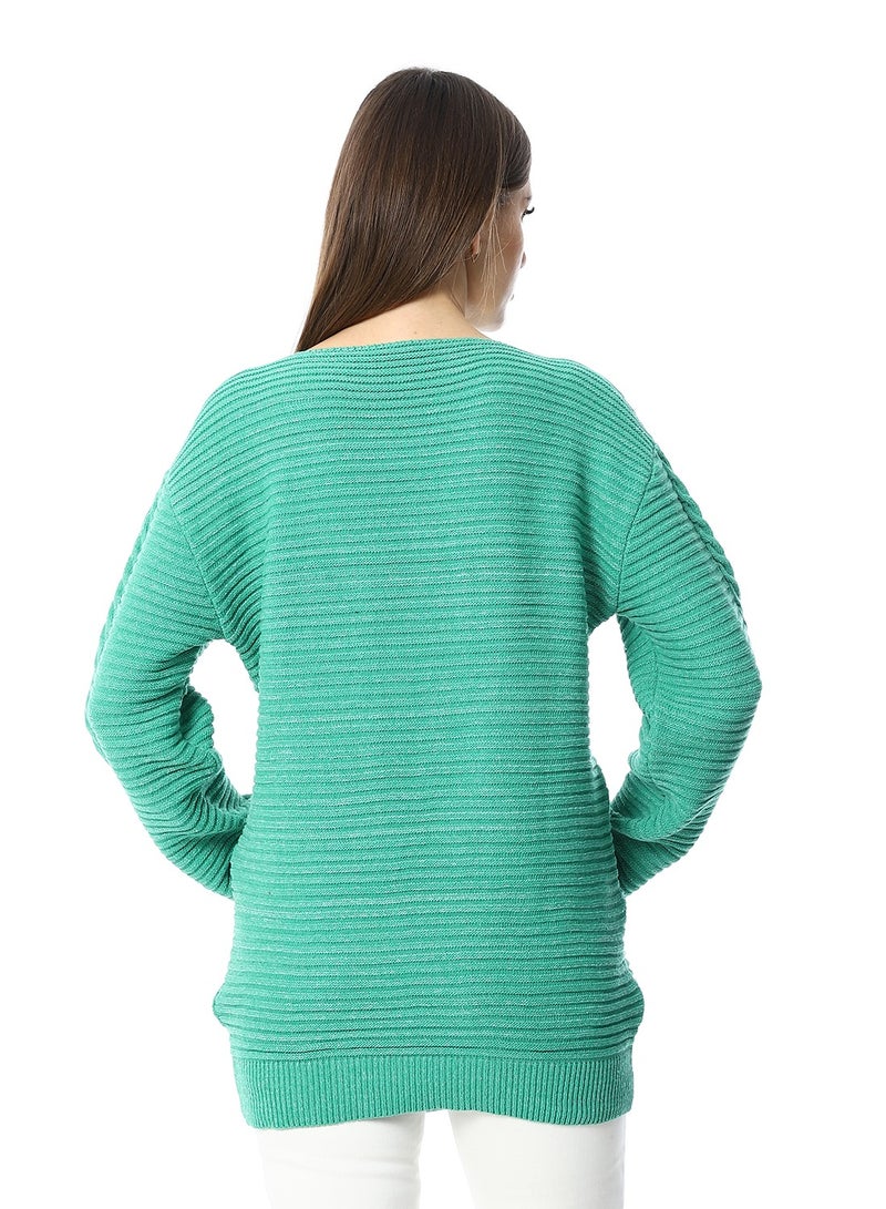 سيزار بلوفر صوف حريمي طويل برقبة دائرية - Image 2