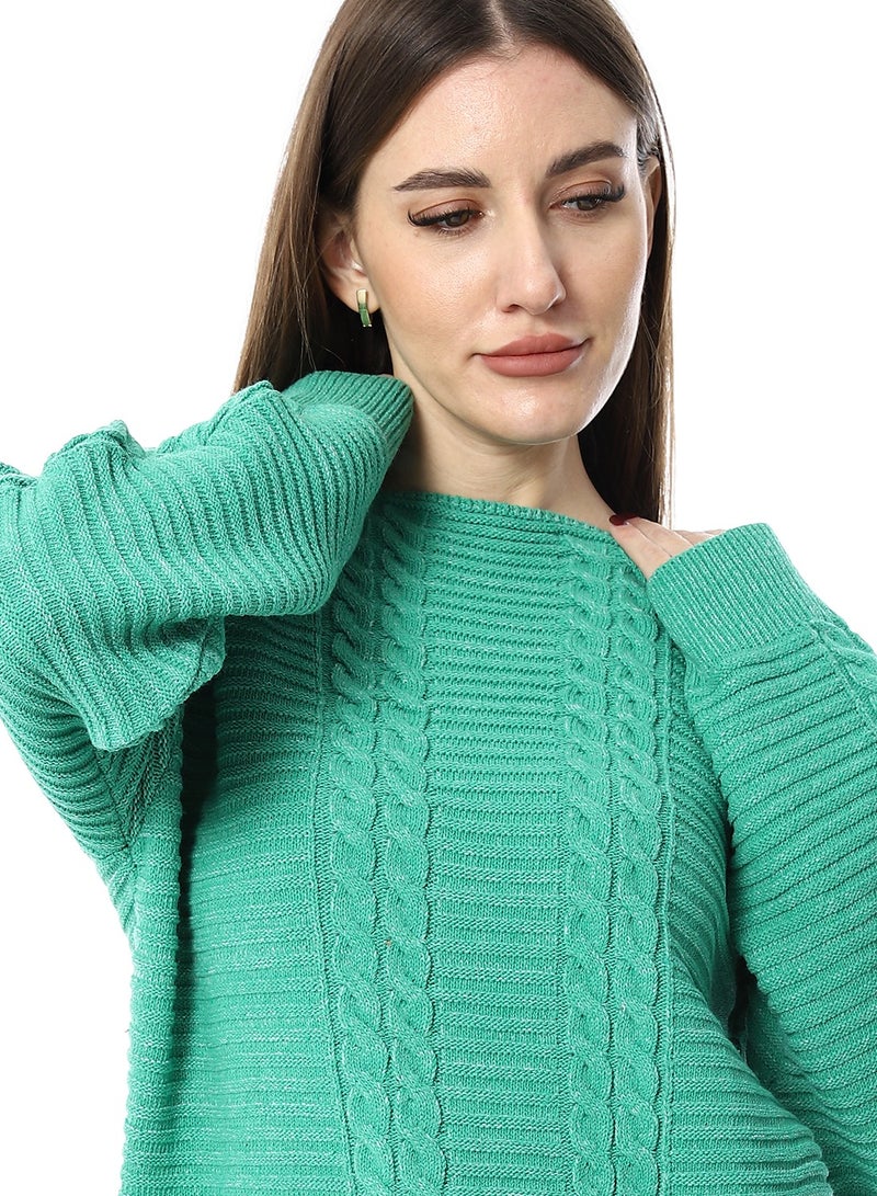 سيزار بلوفر صوف حريمي طويل برقبة دائرية - Image 3