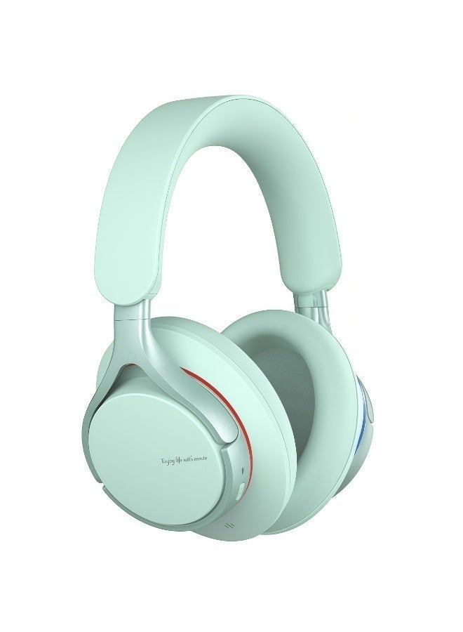 Wireless Bluetooth Headset Noise Cancellation Function - Fast Charging Function, Up to 50 Hours Of Playback, Adaptive Hybrid Active Noise Cancellation, Bluetooth 5.4 Headphones, Suitable for Travel, School, Turquoise