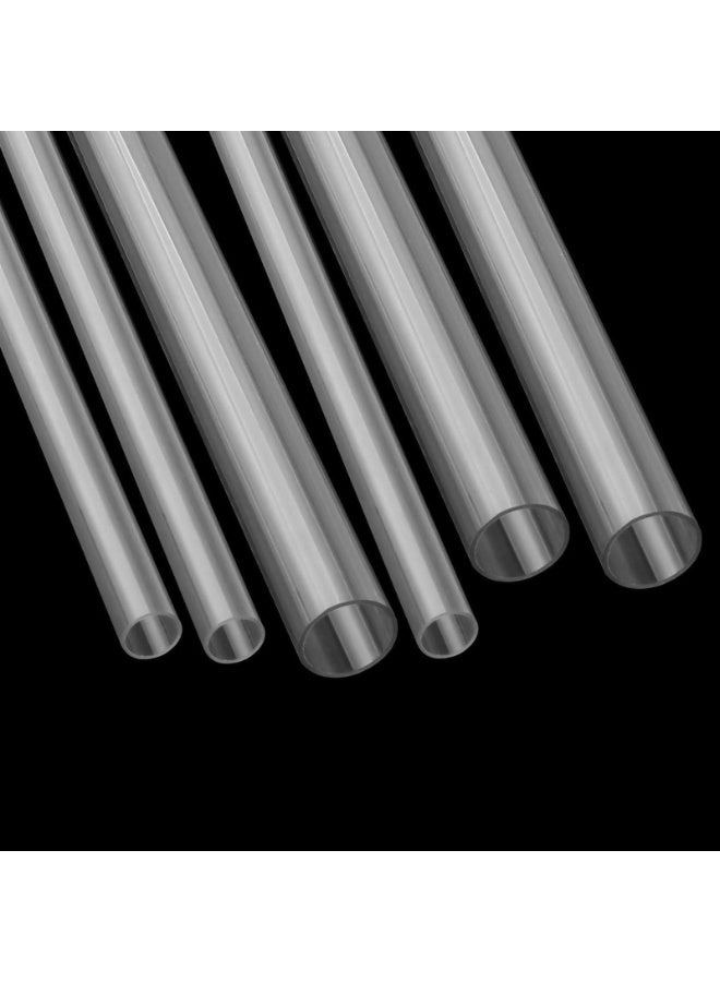 LAMAY 10PCS acrylic tube 5PCS 28 * 2 * 400mm & 5PCS 12 * 1 * 400mm Wall Thickness Plastic Tubing, Clear DIY Acrylic Tube chemicals Resistant Round Polycarbonate Tubing - Image 3