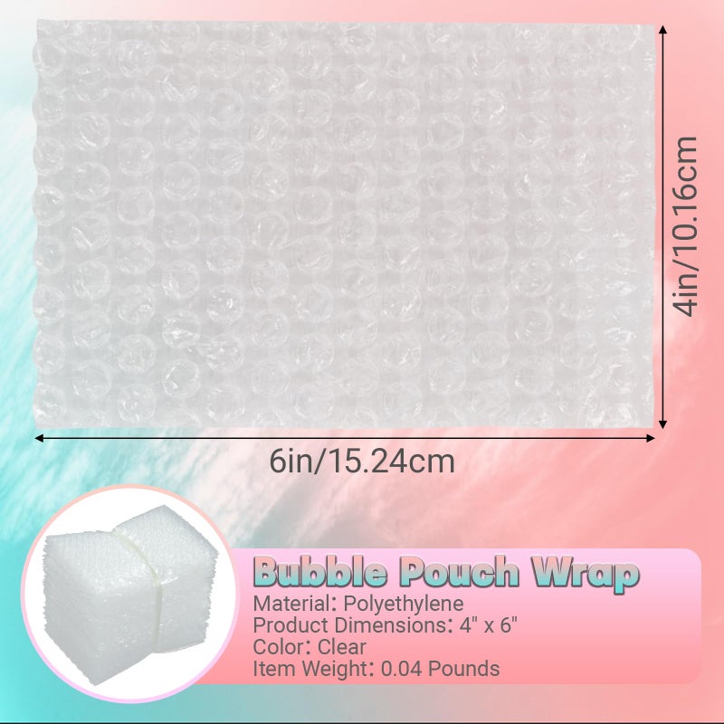 SEUNGCH 50-Pack 4"x6"Clear Bubble Out Bags for Packing & Shipping â€“ Double-Wall Bubble Cushioning Pouch for Moving & Fragile small Items Storage - Image 2