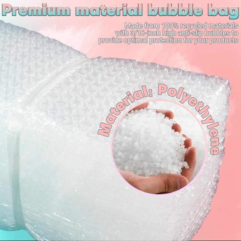SEUNGCH 50-Pack 4"x6"Clear Bubble Out Bags for Packing & Shipping â€“ Double-Wall Bubble Cushioning Pouch for Moving & Fragile small Items Storage - Image 3