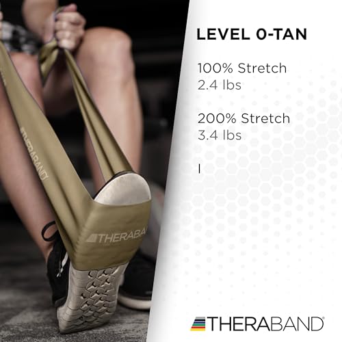 THERABAND Resistance Band, Tan, Extra Light, 50-Yard Roll, Latex Elastic Band for Exercise, Stretching, Physical Therapy, Yoga, Pilates, Home Workouts, Cut-to-Length, Color-Coded Levels - Image 4