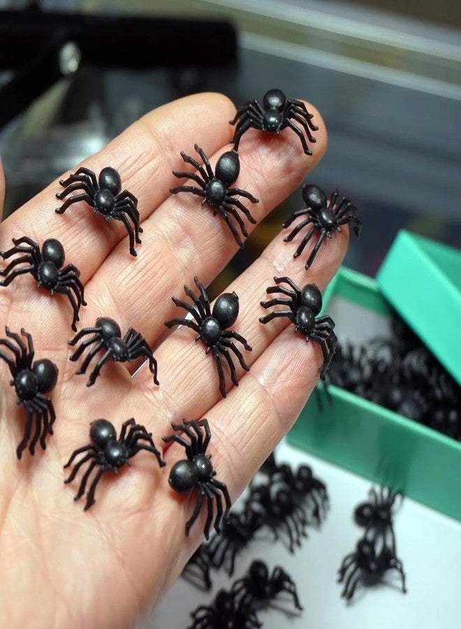 RillyRellow Miniature Black Spiders, Tiny Halloween Spiders, 30PCS, Plastic, Spider Style, Black, 1:12 Scale, Dollhouse Decor - Image 5