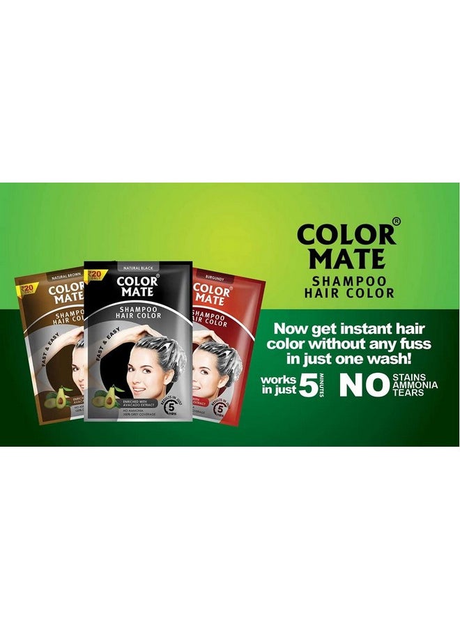 COLOR MATE Shampoo Hair Color (Natural Black)  - Image 2