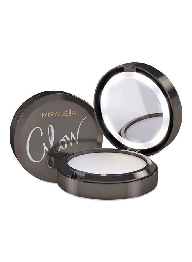 Mirabella Universal Pressed Setting Makeup Powder, Glow by Mirabella Beauty - Translucent Matte Setting Powder Infused with Hyaluronic Acid & Collagen with Lightweight, Flawless Finish - Blurring, Anti-Aging & 