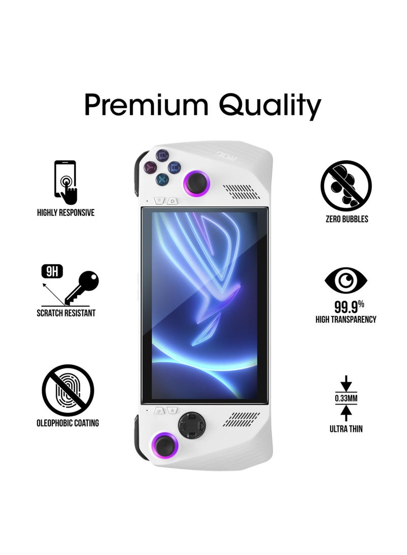 Screen Protector Glass for ASUS ROG Ally X Handheld 7 Inch 2024 Premium 9H Tempered Glass Screen Protector (2 Pack)  - Image 3